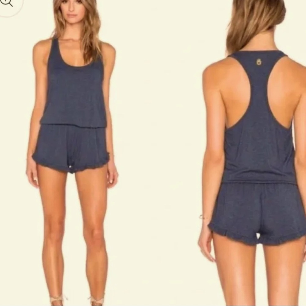 Navy Racerback Romper - Unbranded